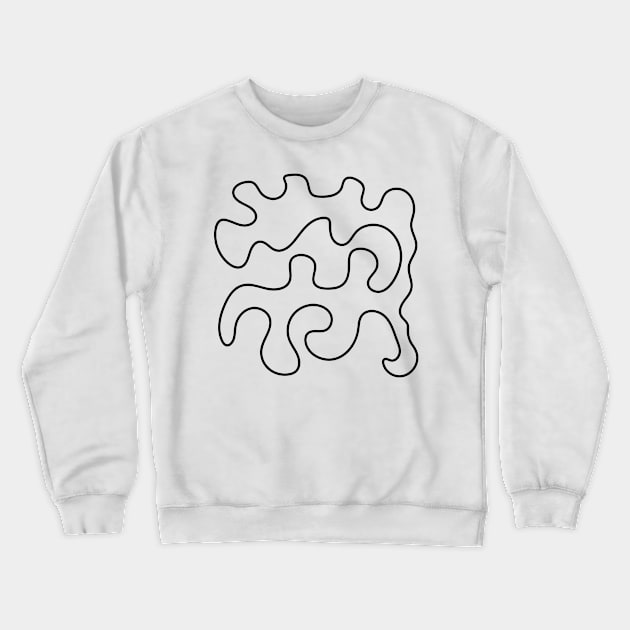 Black line abstract Crewneck Sweatshirt by enflow